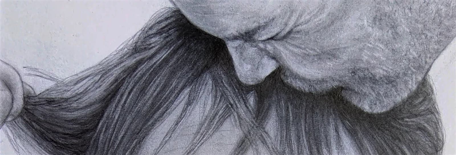 Hand-drawn graphite portrait commission by Sharon van Voorst