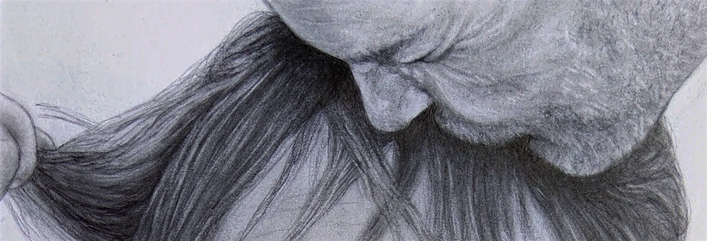 Handgetekend grafietportret in opdracht door Sharon van Voorst